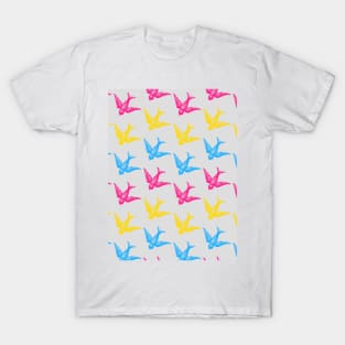 Pan Flag Birds Design T-Shirt